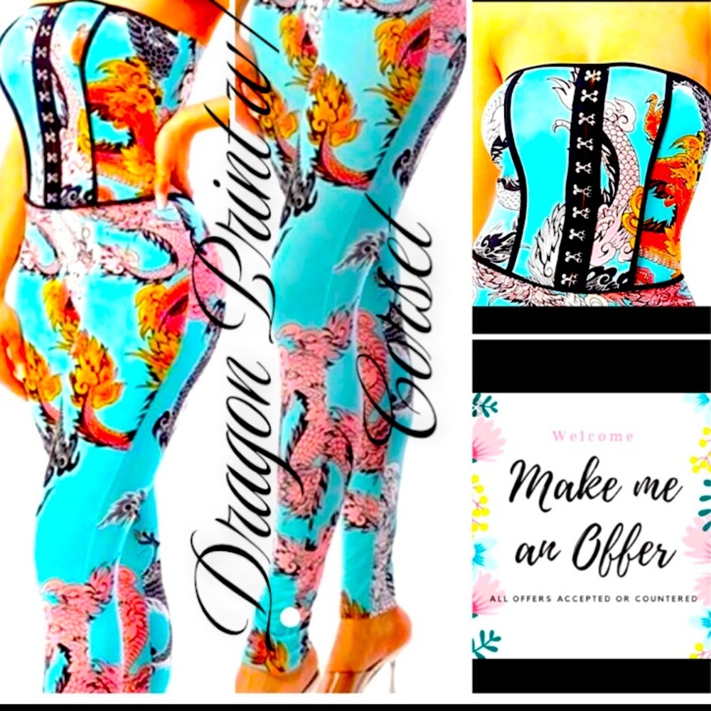 🛑 Dragon print one piece outfit
